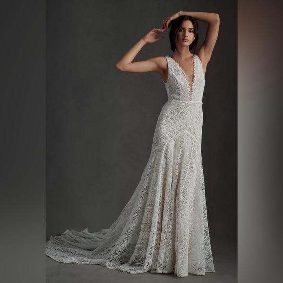 BHLDN Anthropology Rish Lola Gown, Size O - Picture 1 of 8